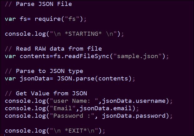 JSON file